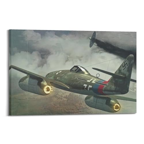 HAYZE Vintage Militärflugzeug Poster Me 262 Kämpfer Dekorative Leinwand Wand & Kunst Poster Gemälde 20 x 30 cm HAYZE Vintage Militärflugzeug Poster Me 262 Kämpfer Dekorative Leinwand Wand & Kunst Poster Gemälde 20 x 30 cm von HAYZE