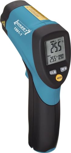HAZET Infrarot-Thermometer 1991-1 | Kontaktloses Oberflächen Mess-Werkzeug mit Temperaturfühler, automatische Messwert-Haltefunktion und extrem großer Temperatur-Bereich: -50 bis 550°C von Hazet