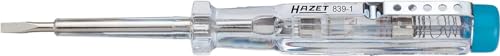 HAZET Spannungsprüfer 839-1 I 220-250 V, Stromprüfer in Schlitz-Schraubendreher-Ausführung, Made in Germany, für Steckdosen, Baufassung und Lüsterklemmen, Schlüsselweite 0,5 x 2,8 mm von Hazet
