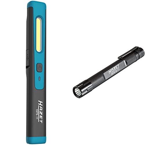HAZET LED Pen Light, 1979-11, schwarz-blau & Stiftleuchte 1979N-71 | zur optimalen Ausleuchtung dunkler Arbeitsbereiche in Industrie, Werkstatt, Hobby oder Haushalt | verbesserte Ausführung von Hazet
