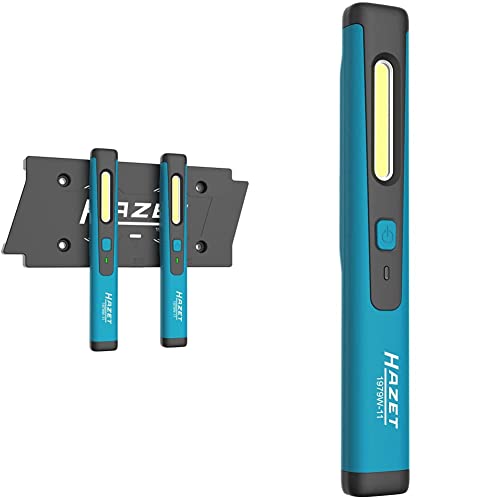 Hazet LED Pen-Light 1979W-11/3 | kleine & kompakte Werkstatt-Lampen mit hoher Leuchtleistung, stufenlos dimmbar & LED Pen Light, Wireless Charging 1979W-11, schwarz-blau von Hazet