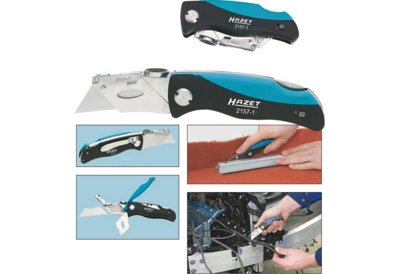 HAZET Multitool Hazet Klappmesser 2157-1, Messer, (Komfortgriff, (Komfortgriff aus schlagfestem ABS) von HAZET