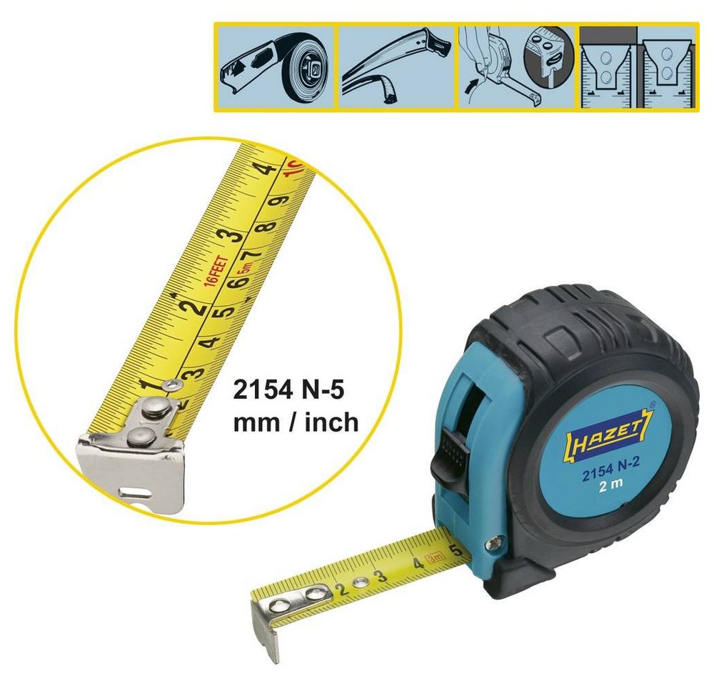 HAZET Maßband Rollband-Maß 2154N-5 von HAZET