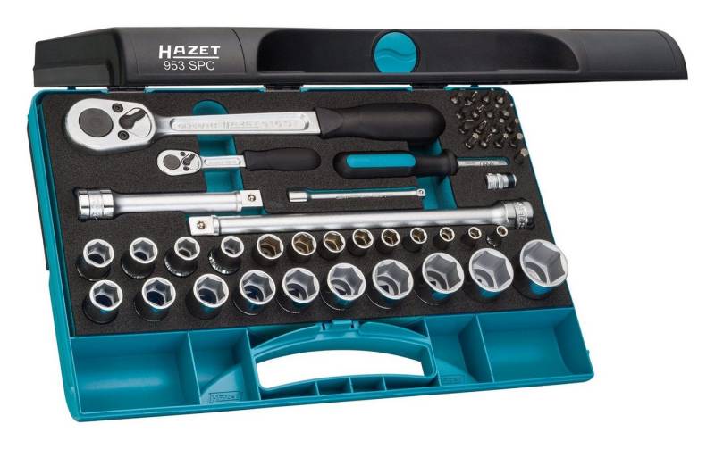HAZET Steckschlüssel (47 St), Garnitur 1/4"+1/2" 47tlg. 953 SPC von HAZET