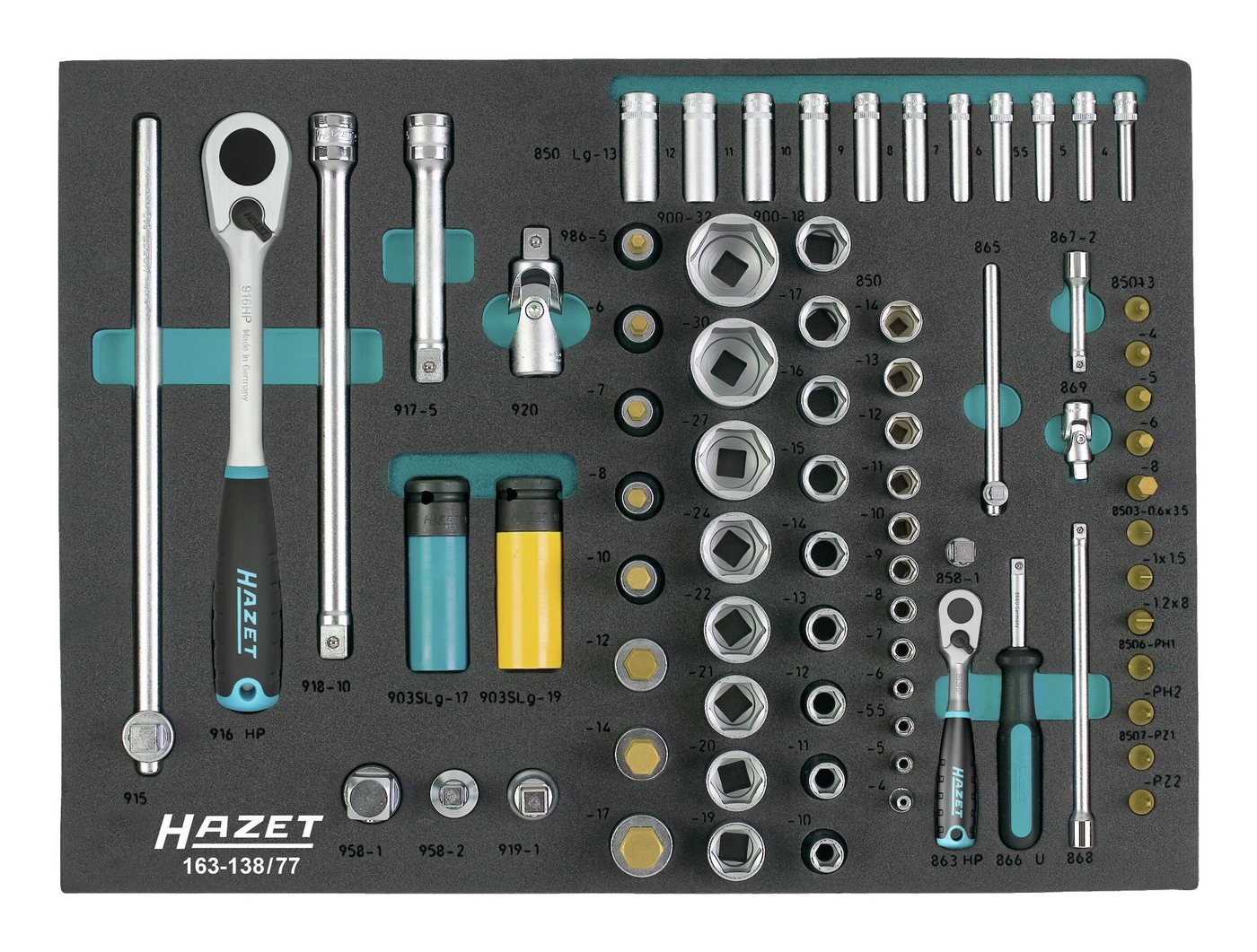 HAZET Steckschlüssel, Werkzeugmodul 3/3+ 163-138/77 von HAZET