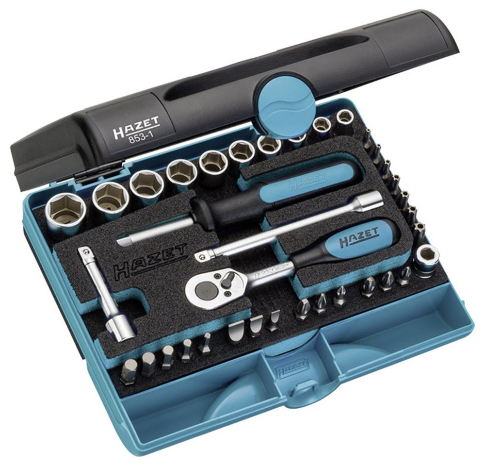 HAZET Steckschlüssel Hazet Steckschlüsselsatz metrisch 1/4" (6.3 mm) 36teilig 853-1 von HAZET