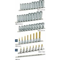 HAZET Steckschlüssel-Satz 8802T/8H Vierkant hohl 10 mm (3/8 Zoll) Innen TORX Profil T 15 - T 50 Anzahl Werkzeuge: 8 von Hazet