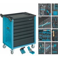 HAZET Werkstattwagen Assistent mit Sortiment 177-7/217 Schubladen flach: 6 x 80 x 527 x 348 mm Schubladen hoch: 1 x 165 x 527 x 348 mm Anzahl Werkzeuge: 217 von Hazet