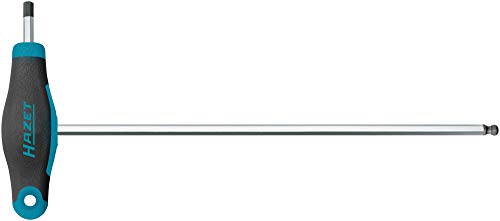 Hazet Winkelschraubendreher (Kurze und Lange Klinge für flexiblen Einsatz, Innensechskant-Profil, Größe 5 mm) 829KK-5, dunkelblau von HAZET
