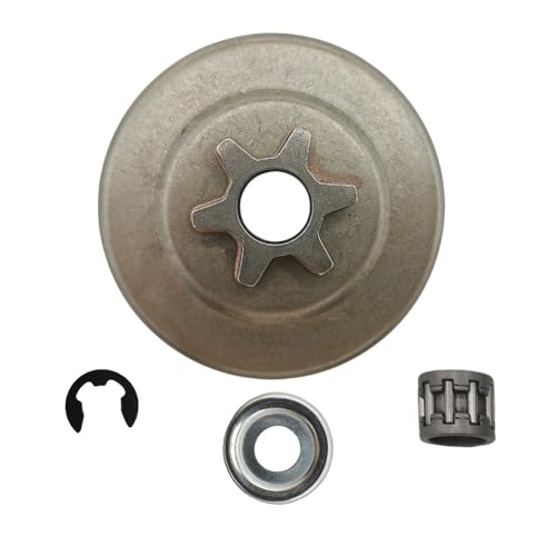 3/8 Pitch 6T Kupplungstrommel Kettenrad Unterlegscheibe E-Clip Kit Fit for 017 018 021 023 025 MS170 MS180 MS210 MS230 MS250 Kettensäge(1 Set) von HAZIEC