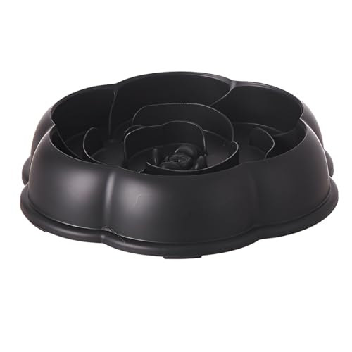 HAZMA Antischlingnapf Für Hunde,Schlingnapf Hunde Zur Verhinderung Von Hastigem Fressen,Anti Schling Napf Hund,Slow Feeder Hund,Hundenapf Für Kleine Mittelgroße Rassen (Schwarzes,Blütenform)Exzellent von HAZMA