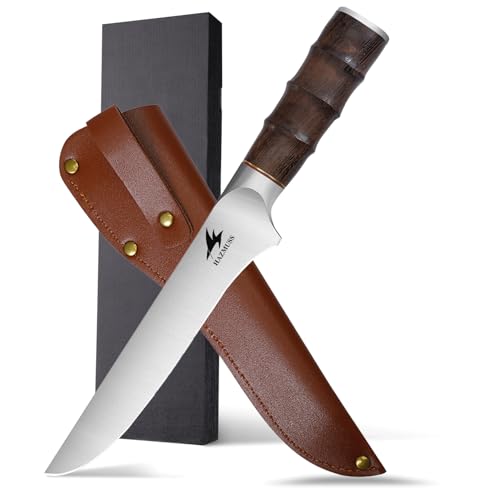 HAZMUSS Ausbeinmesser, 17 cm, aus kohlenstoffreichen Edelstahl, ultrascharfes Tranchiermesser, ergonomischer Griff, geeignet zum Schneiden und Zerteilen von Fleisch, Fisch, Geflügel HAZMUSS Ausbeinmesser, 17 cm, aus kohlenstoffreichen Edelstahl, ultrascharfes Tranchiermesser, ergonomischer Griff, geeignet zum Schneiden und Zerteilen von Fleisch, Fisch, Geflügel von HAZMUSS