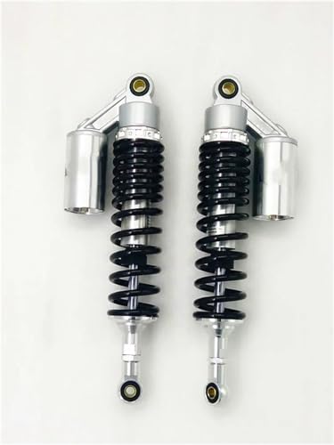 HAZYZKDM Motorrad Stoßdämpfer Für B&MW R100 R75/5 2 Stück 340 Mm 8 Mm Motorrad-Stoßdämpferfeder Motorrad-Stoßdämpfer Motorrad Stoßdämpfer(Silver Black) von HAZYZKDM