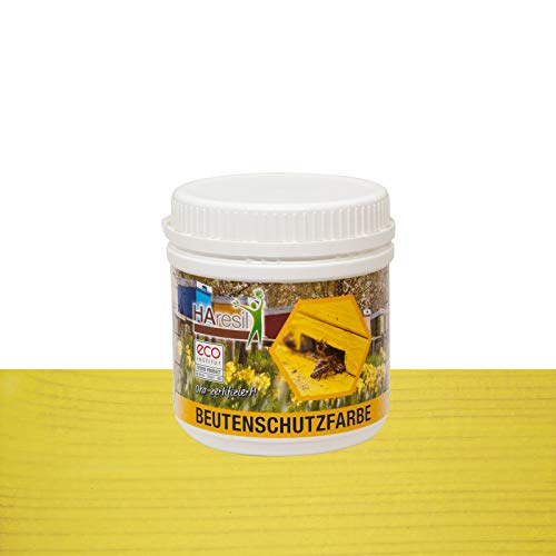 HAresil Beutenschutz Farbe Lasur Beutenschutz Bienen Beutenfarbe eco ungiftig sonnengelb 0,5kg von HAresil BASIC