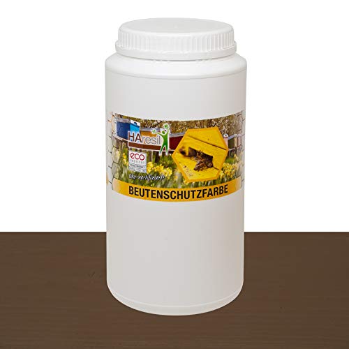 HAresil Beutenschutzfarbe Beutenschutz Bienen Beuten Lasur Farbe braun Inhalt Gewicht 1 kg von HAresil