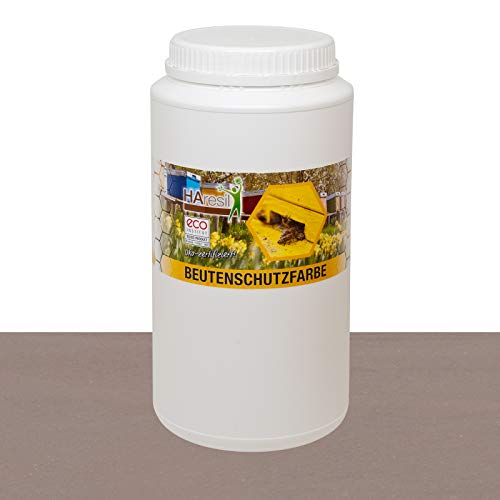 HAresil Beutenschutzfarbe Beutenschutz Bienen Beuten Lasur eco ungiftig Farbe grau Inhalt Gewicht 2 kg von HAresil