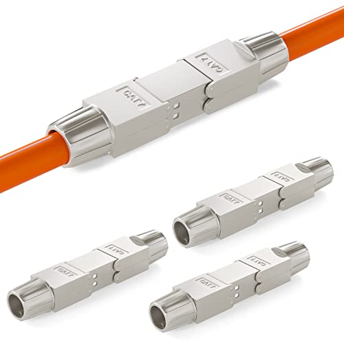 HB-DIGITAL 4x LSA werkzeugloser Netzwerkkabelverbinder Cat.7 STP feldkonfektionierbare Kupplung Adapter Verlängerung für LAN Verlegekabel Ethernet Installationskabel CAT 7 von HB-DIGITAL