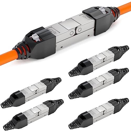 6X hb-digital LSA werkzeugloser Netzwerkkabelverbinder Cat7 mit Knickschutzhülle STP feldkonfektionierbare Kupplung Adapter Verlängerung für LAN Verlegekabel Ethernet Installationskabel CAT7 6X hb-digital LSA werkzeugloser Netzwerkkabelverbinder Cat7 mit Knickschutzhülle STP feldkonfektionierbare Kupplung Adapter Verlängerung für LAN Verlegekabel Ethernet Installationskabel CAT7 von HB-DIGITAL