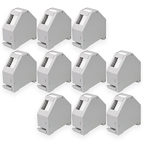 HB-DIGITAL 10x Hutschienenadapter RJ45 Keystone Halterung für Hutschiene 35mm geeignet für Keystonemodule Cat.5e Cat.6/6a Cat.8 Netzwerk Buchse Ethernet LAN Verlegekabel Montage HB-DIGITAL 10x Hutschienenadapter RJ45 Keystone Halterung für Hutschiene 35mm geeignet für Keystonemodule Cat.5e Cat.6/6a Cat.8 Netzwerk Buchse Ethernet LAN Verlegekabel Montage von HB-DIGITAL