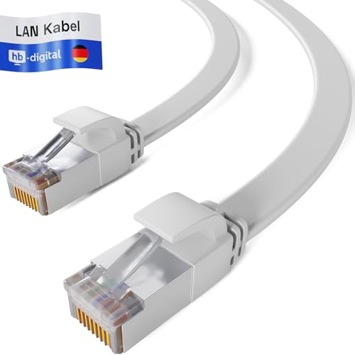 HB-DIGITAL 1m LAN Kabel RJ45 Patchkabel mit CAT 7 Rohkabel U/FTP Flach – 10 Gigabit Ethernet Netzwerkkabel Kupfer Profi PiMF für Patchpanel Switch PC Router – Weiß HB-DIGITAL 1m LAN Kabel RJ45 Patchkabel mit CAT 7 Rohkabel U/FTP Flach – 10 Gigabit Ethernet Netzwerkkabel Kupfer Profi PiMF für Patchpanel Switch PC Router – Weiß von HB-DIGITAL