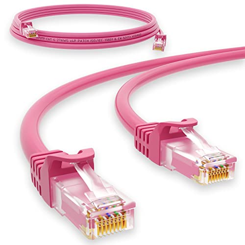 HB-DIGITAL 1m Patchkabel RJ45 LAN CAT 6 Ethernetkabel Netzwerkkabel bis zu 1 Gbit/s CAT 6 Kupfer Profi U/UTP DSL für Patchpanel Switch Router Modem - Pink HB-DIGITAL 1m Patchkabel RJ45 LAN CAT 6 Ethernetkabel Netzwerkkabel bis zu 1 Gbit/s CAT 6 Kupfer Profi U/UTP DSL für Patchpanel Switch Router Modem - Pink von HB-DIGITAL