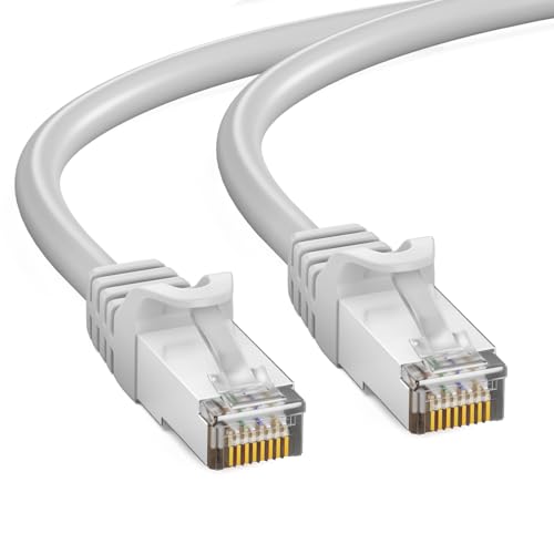HB-DIGITAL 2x 3m LAN Kabel RJ45 Patchkabel mit CAT 7 Rohkabel S/FTP - GHMT zertifiziert - 10 Gigabit Ethernet Netzwerkkabel Kupfer Profi PiMF für Patchpanel Switch PC Router - Weiss HB-DIGITAL 2x 3m LAN Kabel RJ45 Patchkabel mit CAT 7 Rohkabel S/FTP - GHMT zertifiziert - 10 Gigabit Ethernet Netzwerkkabel Kupfer Profi PiMF für Patchpanel Switch PC Router - Weiss von HB-DIGITAL