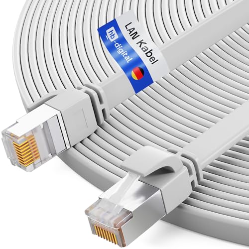 HB-DIGITAL 3m LAN Kabel RJ45 Patchkabel mit CAT 7 Rohkabel U/FTP Flach – 10 Gigabit Ethernet Netzwerkkabel Kupfer Profi PiMF für Patchpanel Switch PC Router – Weiß HB-DIGITAL 3m LAN Kabel RJ45 Patchkabel mit CAT 7 Rohkabel U/FTP Flach – 10 Gigabit Ethernet Netzwerkkabel Kupfer Profi PiMF für Patchpanel Switch PC Router – Weiß von HB-DIGITAL