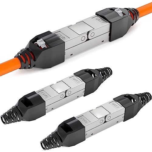HB-DIGITAL 3x Cat7 Netzwerkkabelverbinder Werkzeuglose LSA Kupplung mit Knickschutzhülle STP feldkonfektionierbarer Adapter & Verlängerung für LAN Verlegekabel Ethernet Installationskabel HB-DIGITAL 3x Cat7 Netzwerkkabelverbinder Werkzeuglose LSA Kupplung mit Knickschutzhülle STP feldkonfektionierbarer Adapter & Verlängerung für LAN Verlegekabel Ethernet Installationskabel von HB-DIGITAL
