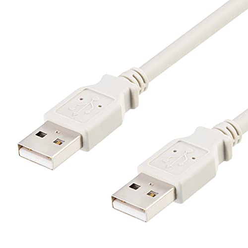 HB-DIGITAL 5m (Meter) USB Adapterkabel USB-A Stecker auf USB-A Stecker Shielded High Speed Cable 2.0 (A plug - A plug) Drucker-/Scanner Kabel zum Verbinden mit PC Laptop Festplatte Anschlusskabel von HB-DIGITAL