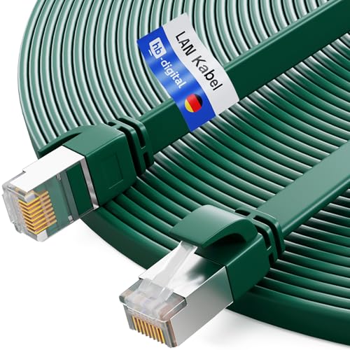 HB-DIGITAL 5m LAN Kabel RJ45 Patchkabel mit CAT 7 Rohkabel U/FTP Flach – 10 Gigabit Ethernet Netzwerkkabel Kupfer Profi PiMF für Patchpanel Switch PC Router – Grün HB-DIGITAL 5m LAN Kabel RJ45 Patchkabel mit CAT 7 Rohkabel U/FTP Flach – 10 Gigabit Ethernet Netzwerkkabel Kupfer Profi PiMF für Patchpanel Switch PC Router – Grün von HB-DIGITAL