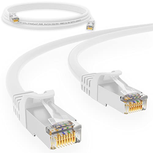 HB-DIGITAL 5m Patchkabel RJ45 LAN CAT 6 Ethernetkabel Netzwerkkabel bis zu 1 Gbit/s CAT 6 Kupfer Profi S/FTP DSL für Patchpanel Switch Router Modem - Weiss HB-DIGITAL 5m Patchkabel RJ45 LAN CAT 6 Ethernetkabel Netzwerkkabel bis zu 1 Gbit/s CAT 6 Kupfer Profi S/FTP DSL für Patchpanel Switch Router Modem - Weiss von HB-DIGITAL