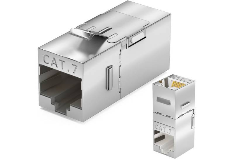 HB-DIGITAL Kabelverbinder-Sortiment Keystone Modul CAT 7 winkel Netzwerk Adapter Steckverbinder RJ45, Kontakte goldbeschichtet von HB-DIGITAL