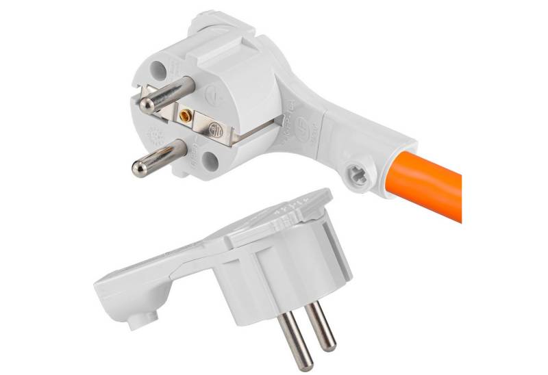 HB-DIGITAL Schuko-Stecker hb-digital Schutzkontaktstecker für NYM Kabel flaches Winkelstecker, flach von HB-DIGITAL