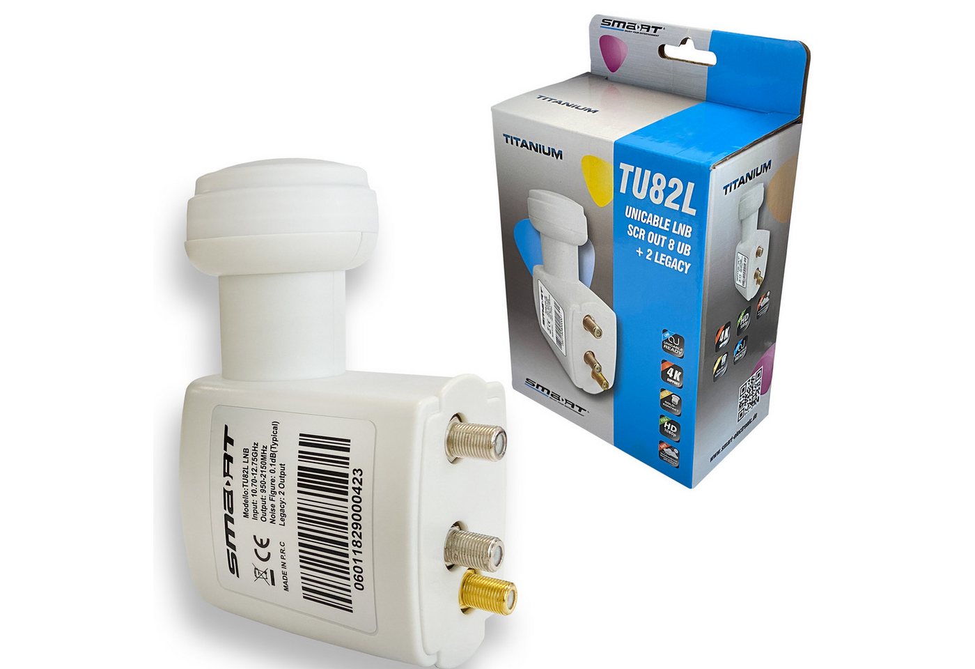 HB-DIGITAL Smart Titanium TU82L Unicable LNB SCR OUT 8 UB +2 Legacy Universal-Twin-LNB HB-DIGITAL Smart Titanium TU82L Unicable LNB SCR OUT 8 UB +2 Legacy Universal-Twin-LNB von HB-DIGITAL