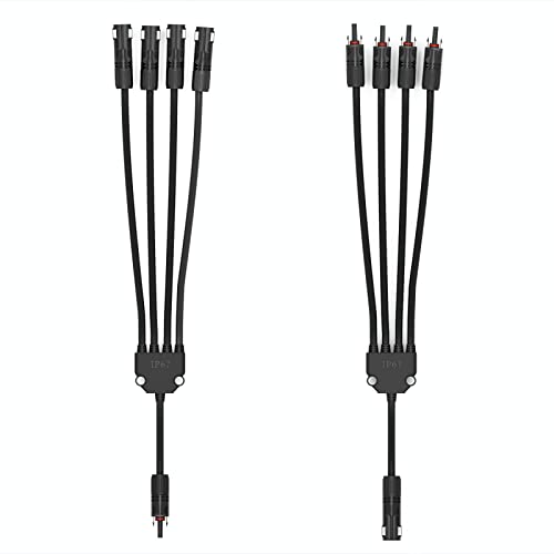 HB-DIGITAL Solar Y Steckverbinder 4-fach PV Verteiler Lang Stecker Buchse Splitter Solarpanel Photovoltaik 1500V Kupplung Solarkabelverbinder Energie Leitung Strom Kupfer PPO Wasserdicht IP67 HB-DIGITAL Solar Y Steckverbinder 4-fach PV Verteiler Lang Stecker Buchse Splitter Solarpanel Photovoltaik 1500V Kupplung Solarkabelverbinder Energie Leitung Strom Kupfer PPO Wasserdicht IP67 von HB-DIGITAL