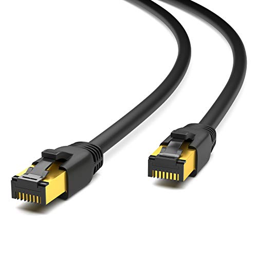 HB-DIGITAL 5m CAT 8.1 Netzwerkkabel F/FTP LSZH Schwarz 40 Gbits | LAN Patchkabel Gigabit RJ45 Stecker Ethernet Data Cable | 40000 Mbits Übertragungsgeschwindigkeit PIMF 2000 MHz Cat.6 Cat.7 Cat.8 HB-DIGITAL 5m CAT 8.1 Netzwerkkabel F/FTP LSZH Schwarz 40 Gbits | LAN Patchkabel Gigabit RJ45 Stecker Ethernet Data Cable | 40000 Mbits Übertragungsgeschwindigkeit PIMF 2000 MHz Cat.6 Cat.7 Cat.8 von HB-DIGITAL