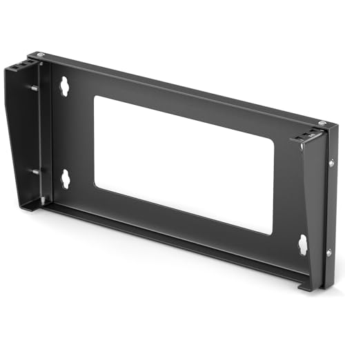 hb-digital 19 Zoll 1 HE Vertikal Rack Halter – Wandmontage & Untertisch 1 U Schwerlast Netzwerk-Rackhalter für Server Switch & Patchpanel Maximale Stabilität Platzsparend Profi Installationen von HB-DIGITAL