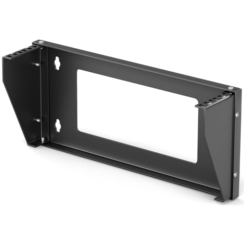 hb-digital 19 Zoll 2 HE Vertikal Rack Halter – Wandmontage & Untertisch 2 U Schwerlast Netzwerk-Rackhalter für Server Switch & Patchpanel Maximale Stabilität Platzsparend Profi Installationen von HB-DIGITAL