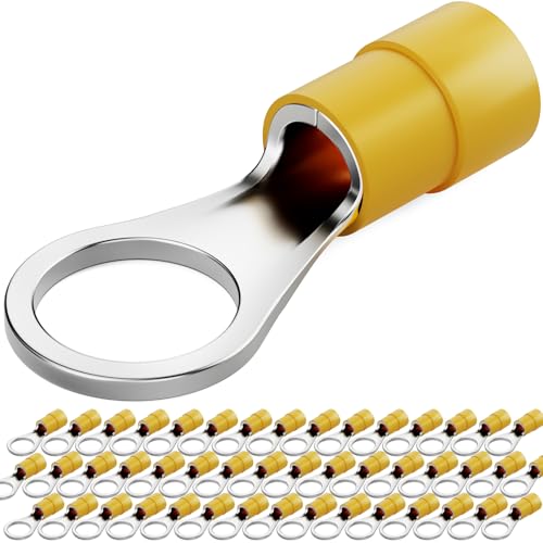 hb-digital 50 Stück Ringkabelschuh M10 isoliert 4-6mm² elektrische Kabelverbindung robuster PVC-Schutz Kupfer verzinnt für Haushalts- und Industrieinstallationen - Gelb hb-digital 50 Stück Ringkabelschuh M10 isoliert 4-6mm² elektrische Kabelverbindung robuster PVC-Schutz Kupfer verzinnt für Haushalts- und Industrieinstallationen - Gelb von HB-DIGITAL