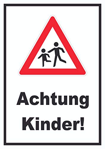 Achtung Kinder Schild Vorsicht Kinder A1 (594x841mm) von HB-Druck