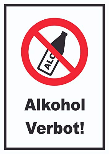 Alkohol verbot Schild A5 (148x210mm) von HB-Druck