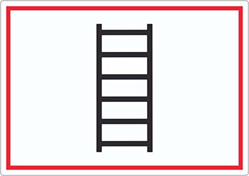 Aufkleber Anleiterstelle tragbare Leiter Symbol A4 (210x297mm) von HB-Druck