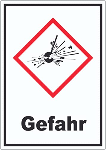 Aufkleber Instabile explosive Stoffe Gefahr Explosion A5 (148x210mm) von HB-Druck