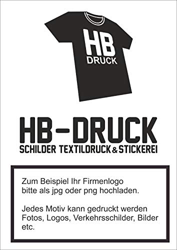 Eigene Vorlage Foto Logo Datei Schild hochkannt A4 Rückseite selbstklebend von HB-Druck