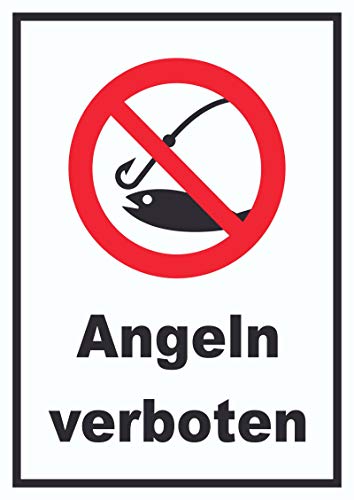 Angeln verboten Schild A4 (210x297mm) von HB-Druck