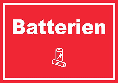 HB-Druck Batterien Mülltrennung Schild Text Symbol AA AAA waagerecht A4 Rückseite selbstklebend HB-Druck Batterien Mülltrennung Schild Text Symbol AA AAA waagerecht A4 Rückseite selbstklebend von HB-Druck