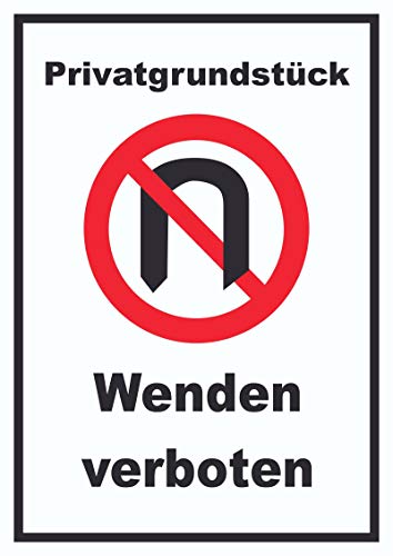 HB-Druck Privatgrundstück Wenden verboten Schild A2 (420x594mm) von HB-Druck