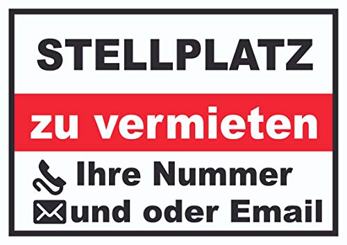 HB-Druck Stellplatz zu vermieten Schild A4 (210x297mm) von HB-Druck