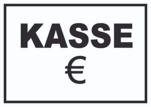 Kasse Schild A3 (297x420mm) von HB-Druck