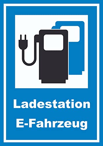 Ladestation Elektrofahrzeuge Schild A4 (210x297mm) von HB-Druck